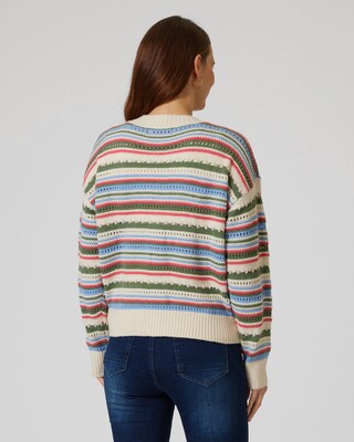 Strickjacke mit Streifenmuster