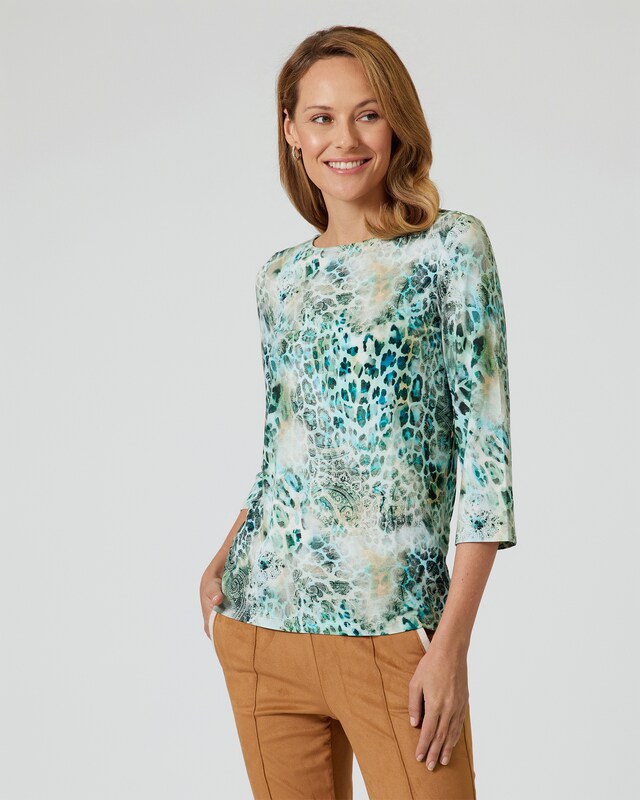 Shirt mit Paisley- und Animal-Druck