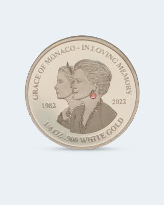 Münze zum 40. Todestag Grace Kellys
