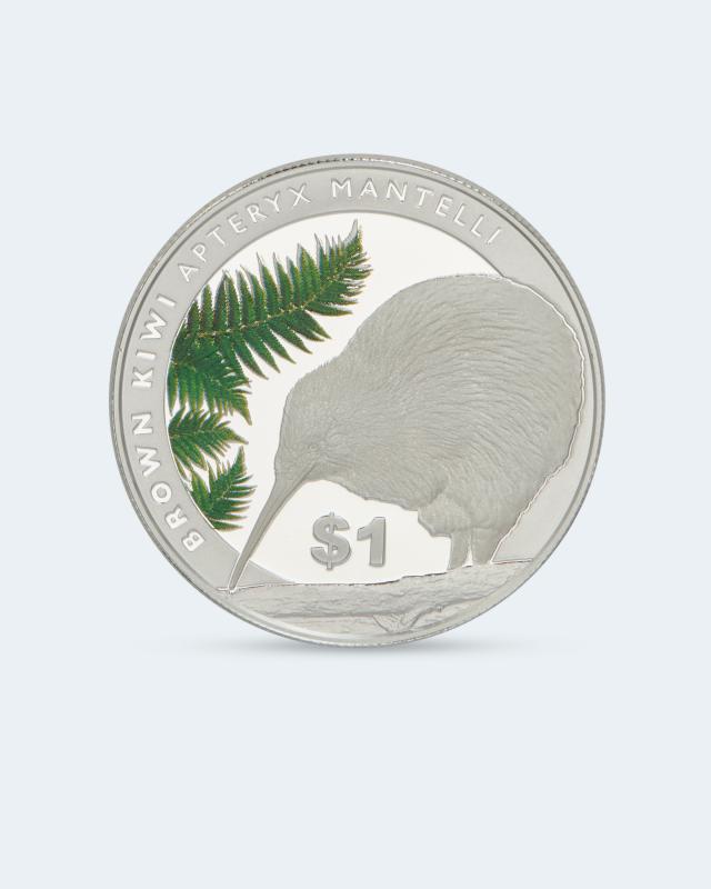 Sammlermünzen Reppa Silberunze New Zealand Kiwi 2015