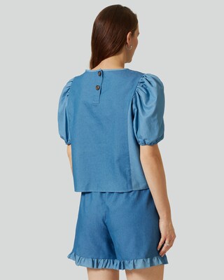 Bluse im Denim-Style