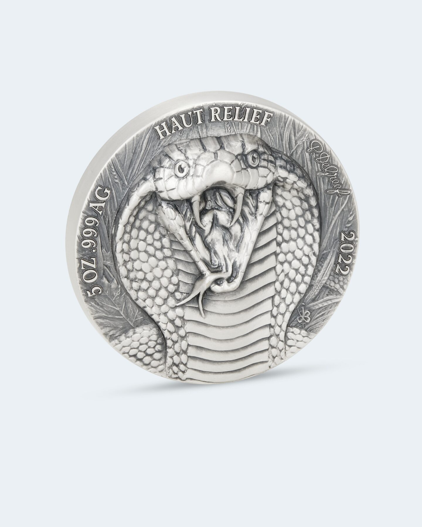 Produktabbildung für 5Oz Silbermünze De Greef Kobra 2022