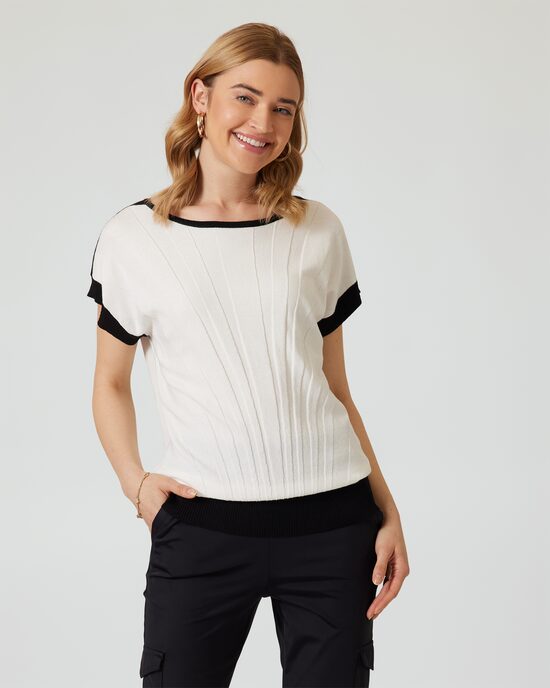 Produktabbildung für Pullover mit Kontrastbündchen