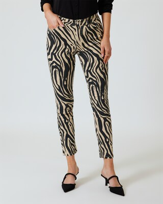 Denim mit Zebradruck