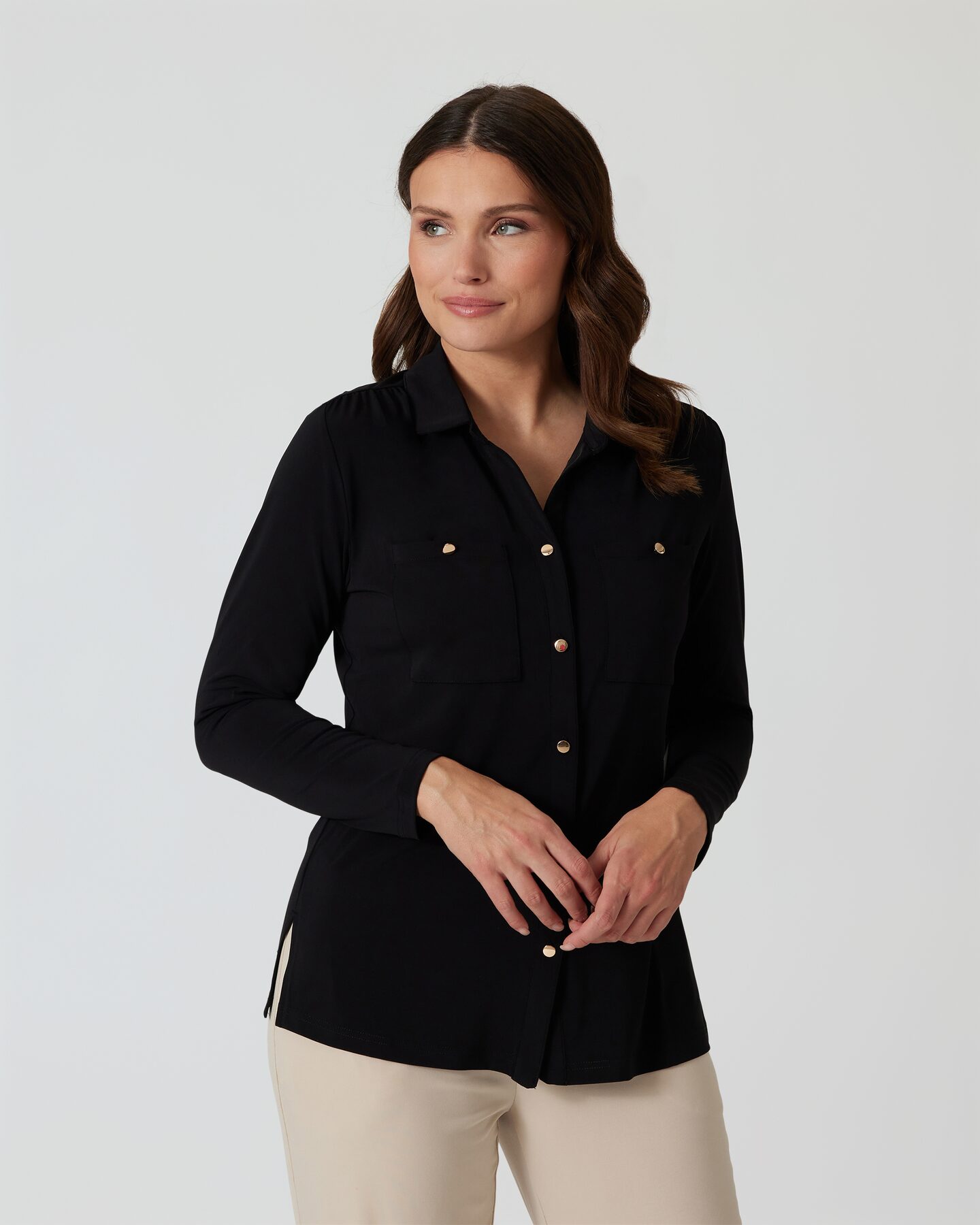 Produktabbildung für Blusenjacke mit Hemdkragen