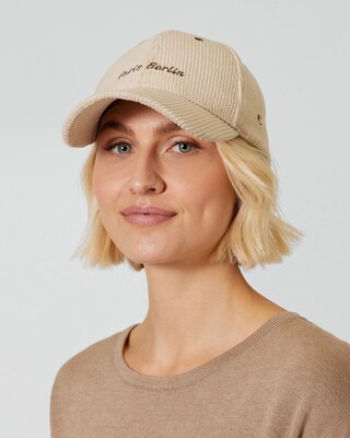 Cord Cap mit Stickerei