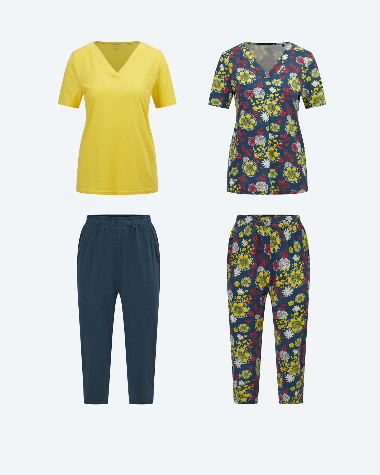 Produktabbildung für Pyjama Shirt & Caprihose, 4tlg.