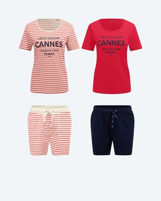 Shorty Pyjama "Mittelmeer", 2tlg.