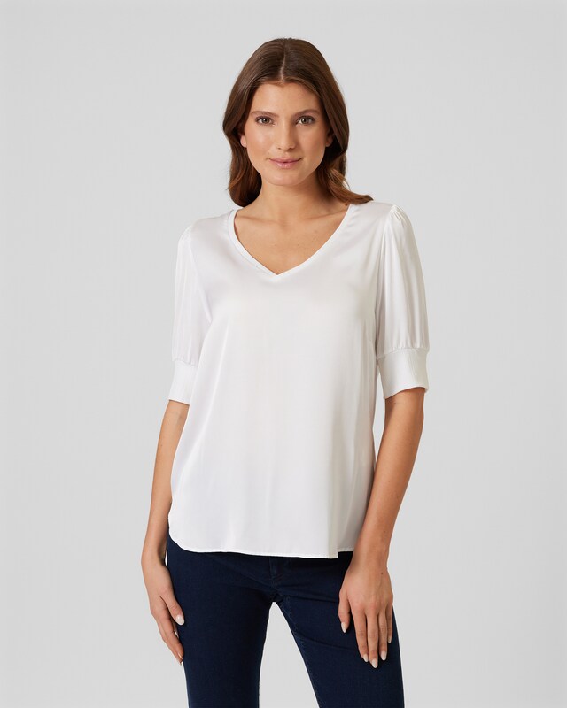 Shirt im Materialmix