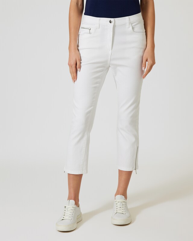 7/8-Jeans mit Zippertasche