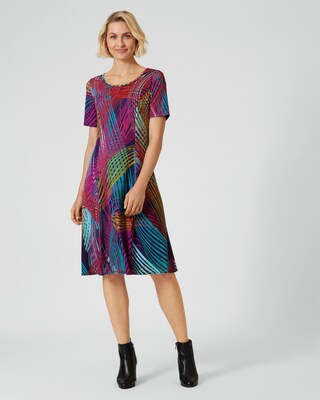 A-Linienkleid mit Grafik-Print