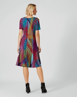 A-Linienkleid mit Grafik-Print