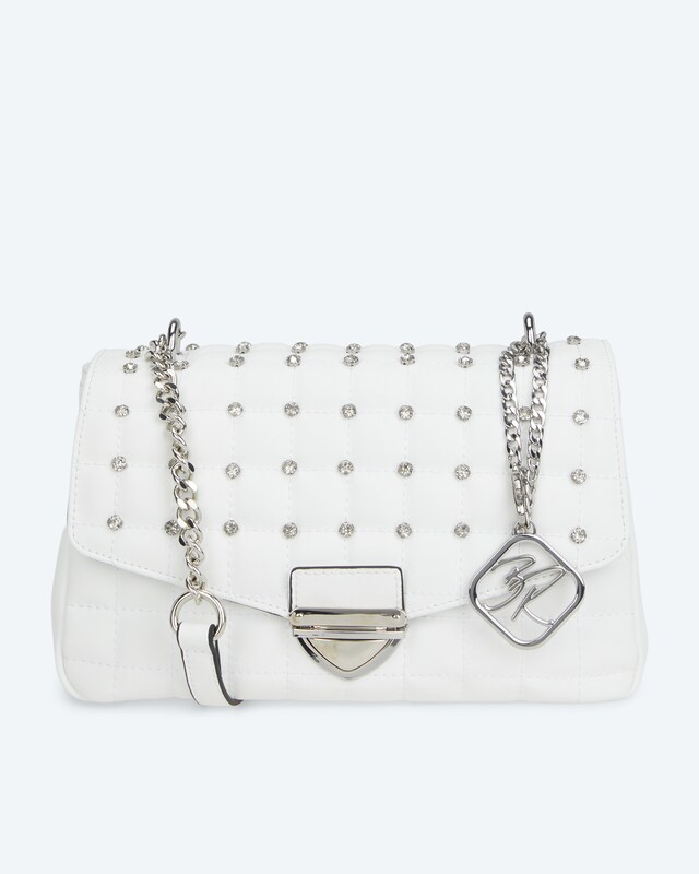 Ledertasche mit Kristallsteinen