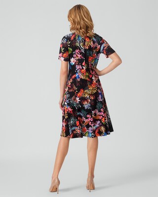 Kleid "Blüten-/Zebradruck"