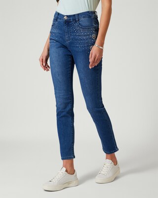 Jeans mit Strassverzierung