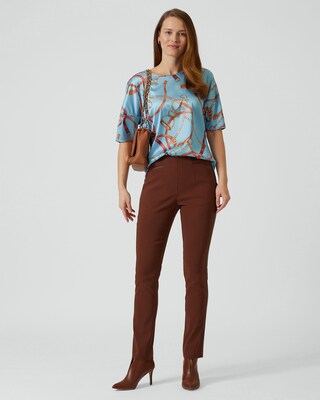 Shirt im Materialmix