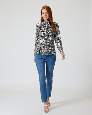 Bluse mit Zebradruck