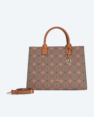 Kurzgriff-Tasche im Rauten-Design