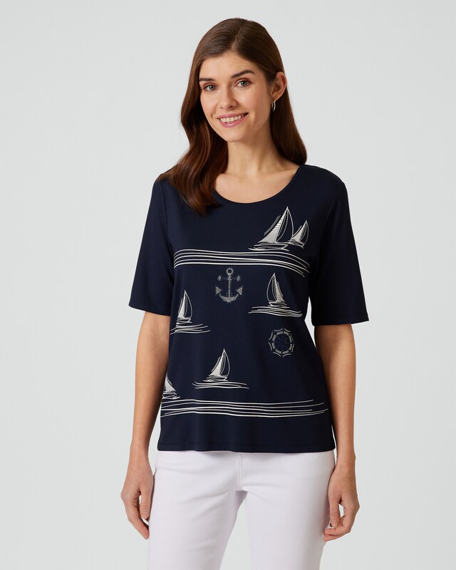 Shirt mit Segelmotiv