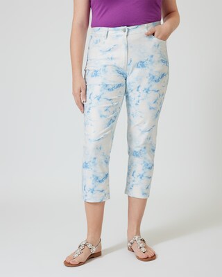 Twillhose mit Batik-Druck