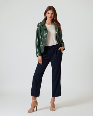 Jacke in Lackleder-Optik