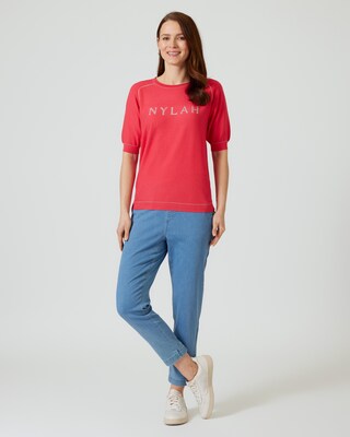 Pullover mit Strass-Motiv