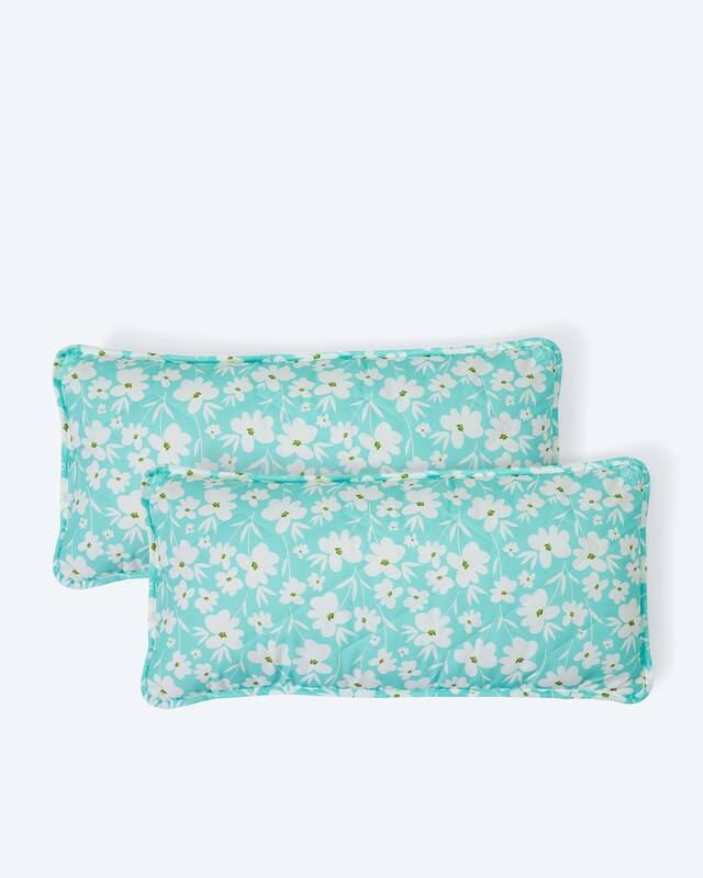 Kopfkissen mit Blümchen, 2tlg.