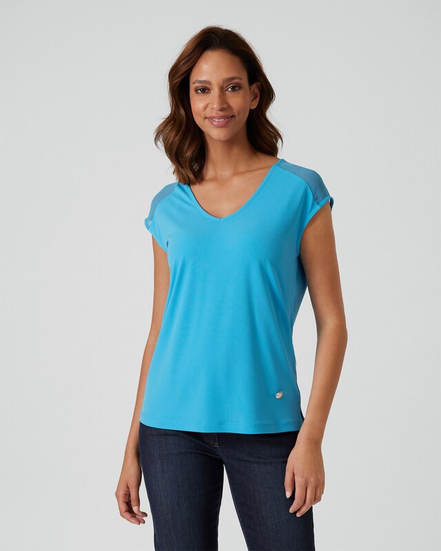 Blusenshirt mit Mesheinsatz