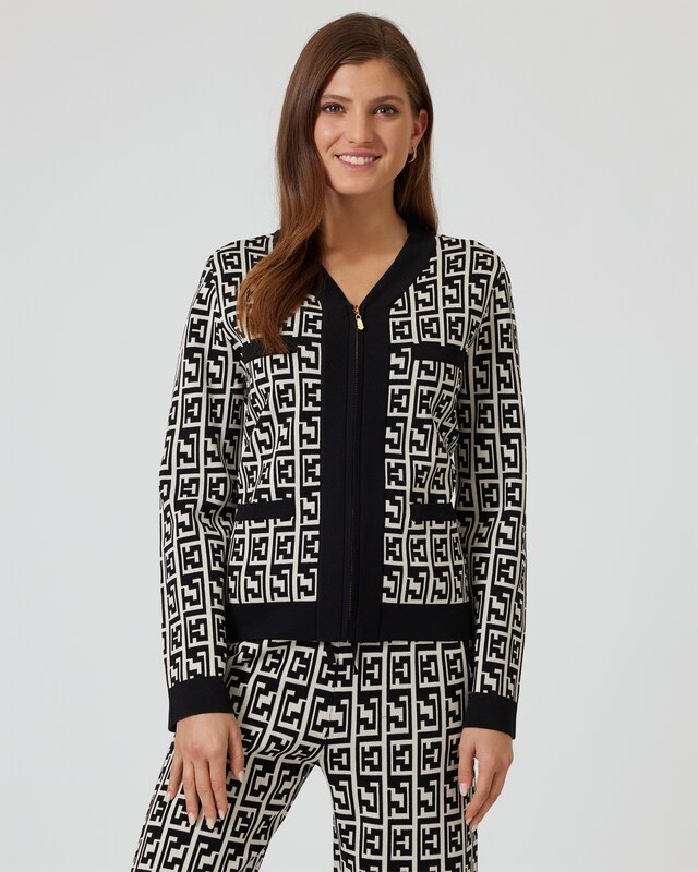 Jacquard Strickjacke