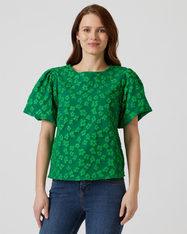 Bluse mit Jacquard-Motiv