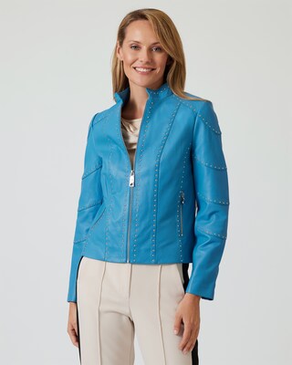 Lederjacke mit Nieten