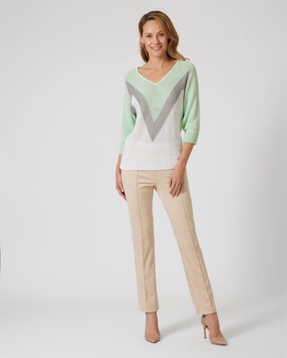 Pullover im V-Design