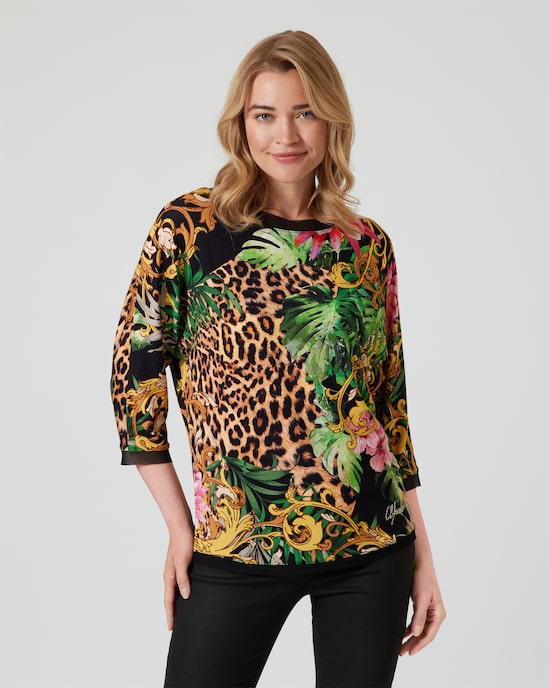 Produktabbildung für Shirt im Animal-Flower-Print