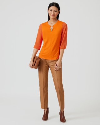 Shirt mit Chiffonärmeln