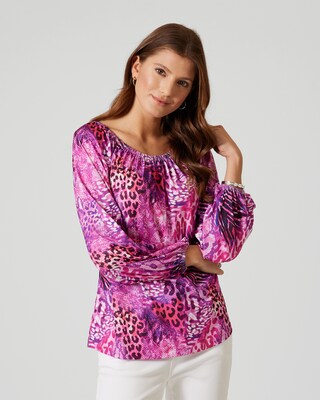 Blusenshirt mit Animal-Print