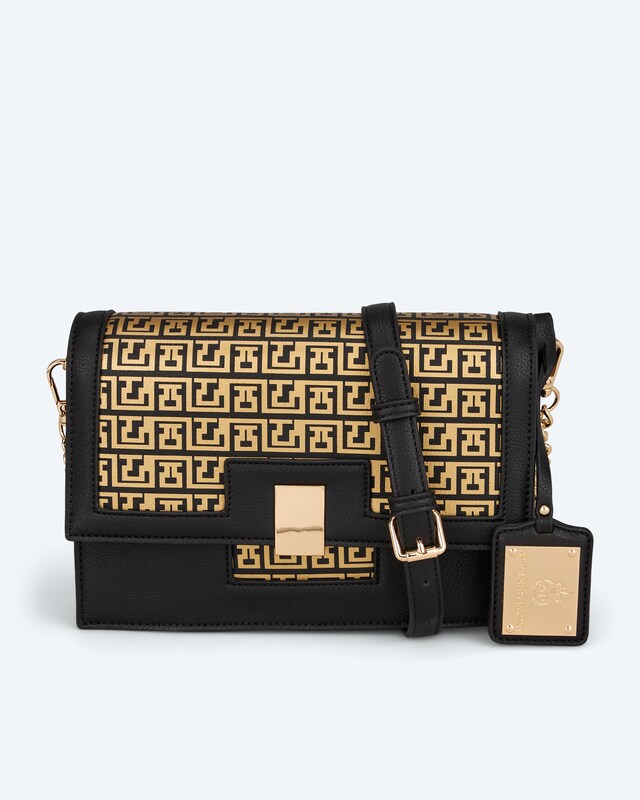 Überschlagtasche mit Ornamentdruck