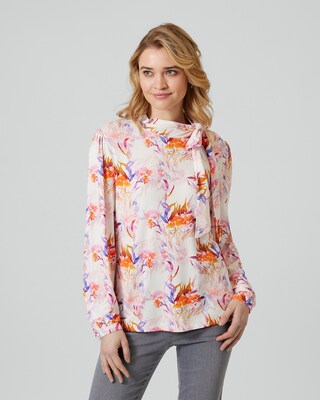 Shirt mit Schluppe & Druck