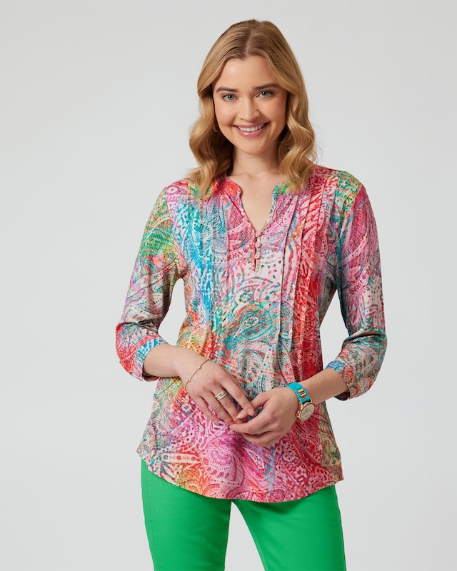 Tunika-Shirt mit Biese