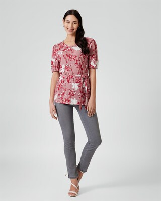 Shirt mit Bindegürtel