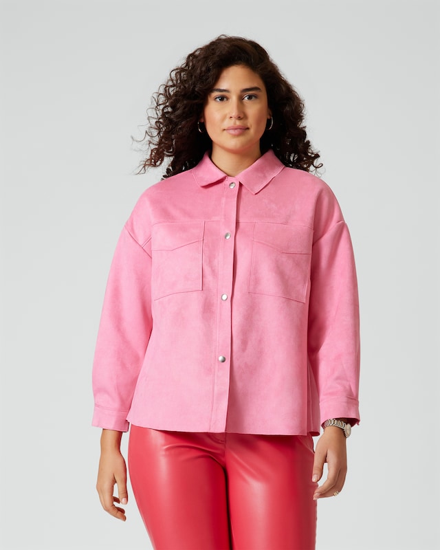 Kurzjacke in Velours-Optik