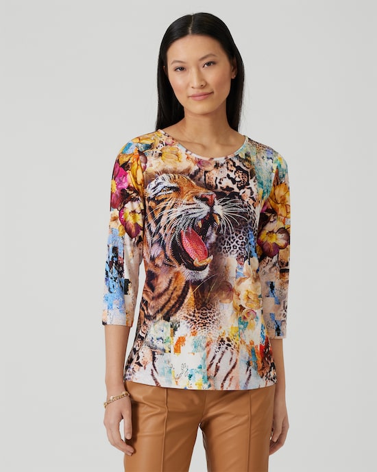 Produktabbildung für Shirt mit Tigerdruck