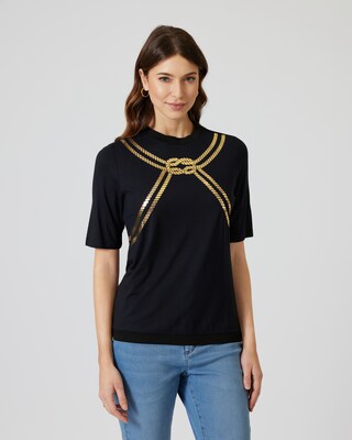 Shirt mit Knoten-Print