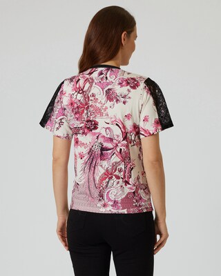 Shirt mit Spitzeneinsatz