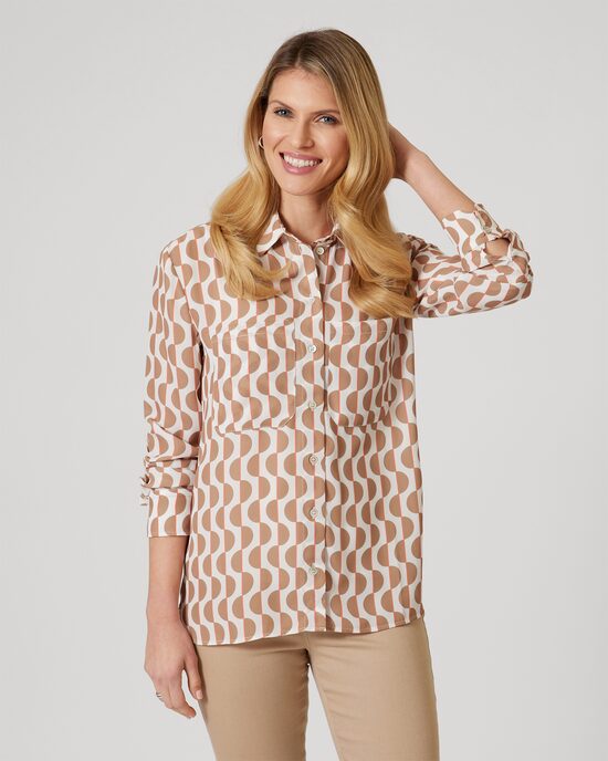 Produktabbildung für Bluse mit Grafik-Print