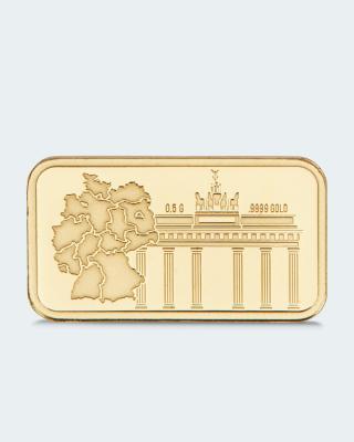 Farb-Goldbarren 30 J. dt. Einheit Berlin