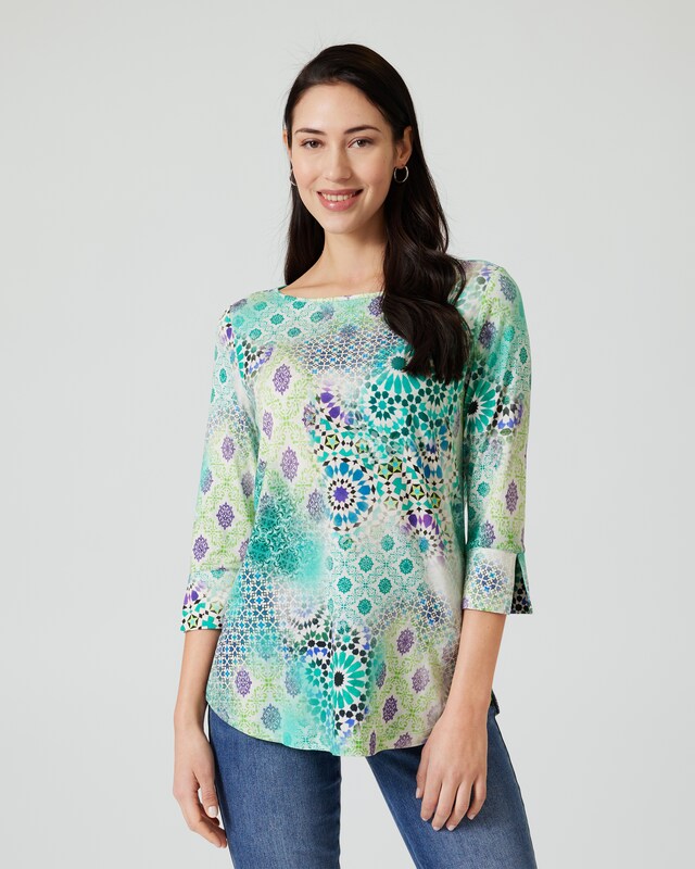 Longshirt mit Paisley-Print