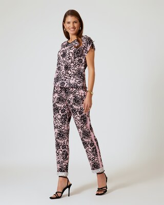 Jogpants im Blüten-Design