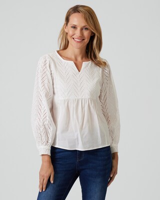 Bluse mit Ajourmuster