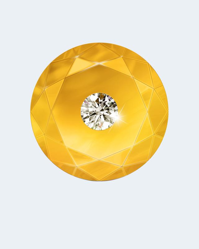 Goldmünze Shapes of Diamonds Brillant
