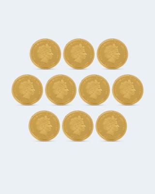 Goldmünzen EM 2020, 10tlg.